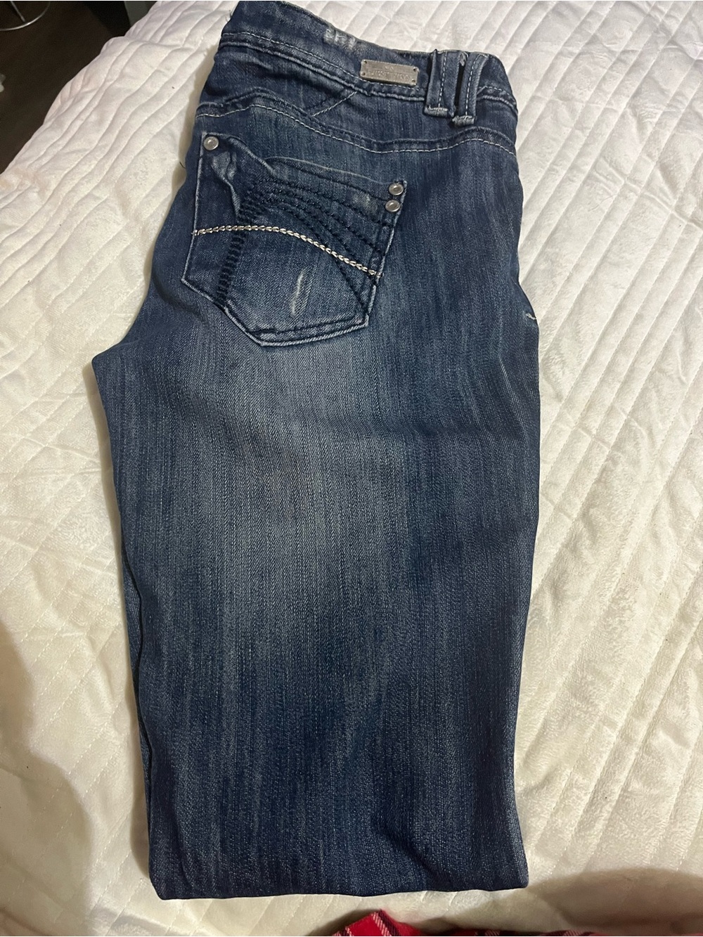 Almost Famous Women's Dark Blue Boot Cut Jeans